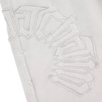 Spodnie jogger z zamkiem Distressed 2.0 - jasnoszare
