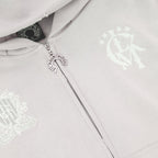 Sudadera con capucha y cremallera desgastada 2.0 - gris claro
