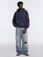 Signature Embroidered Zip Hoodie
