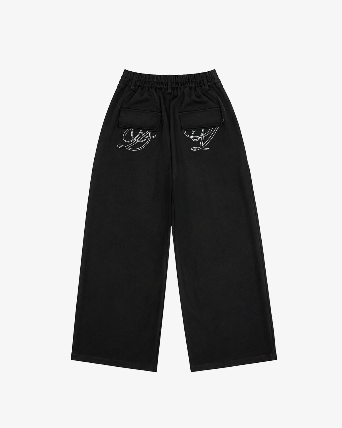 WEITE PLISSEE-HOSE SCHWARZ