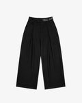 WEITE PLISSEE-HOSE SCHWARZ