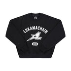 Schwarzer Rundhals-Pullover im High-School-Stil