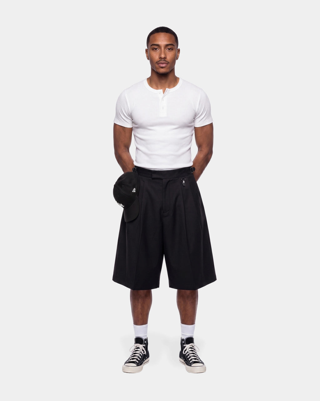 T-shirt henley blanc