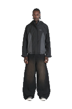 Wasserabweisende Reptile-Jacke Schwarz