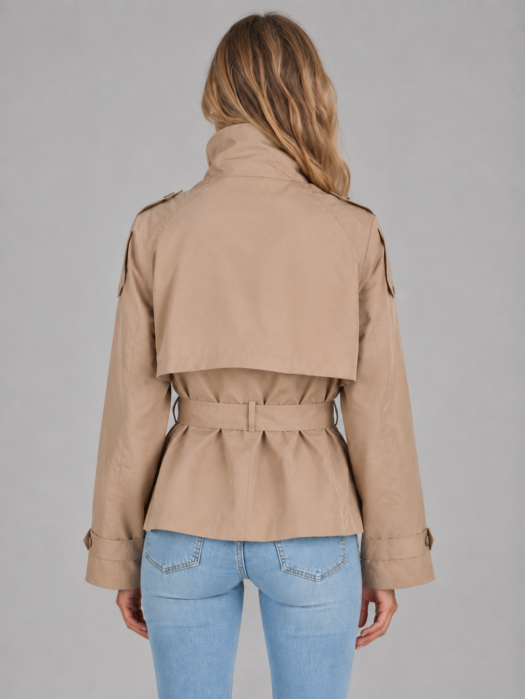 Giacca trench corta da donna - Beige