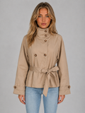 Giacca trench corta da donna - Beige