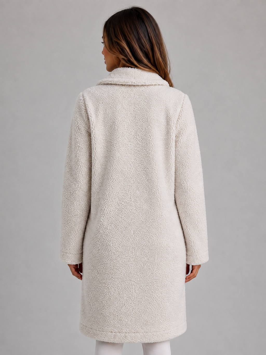 Women's Long Teddy Fleece Coat