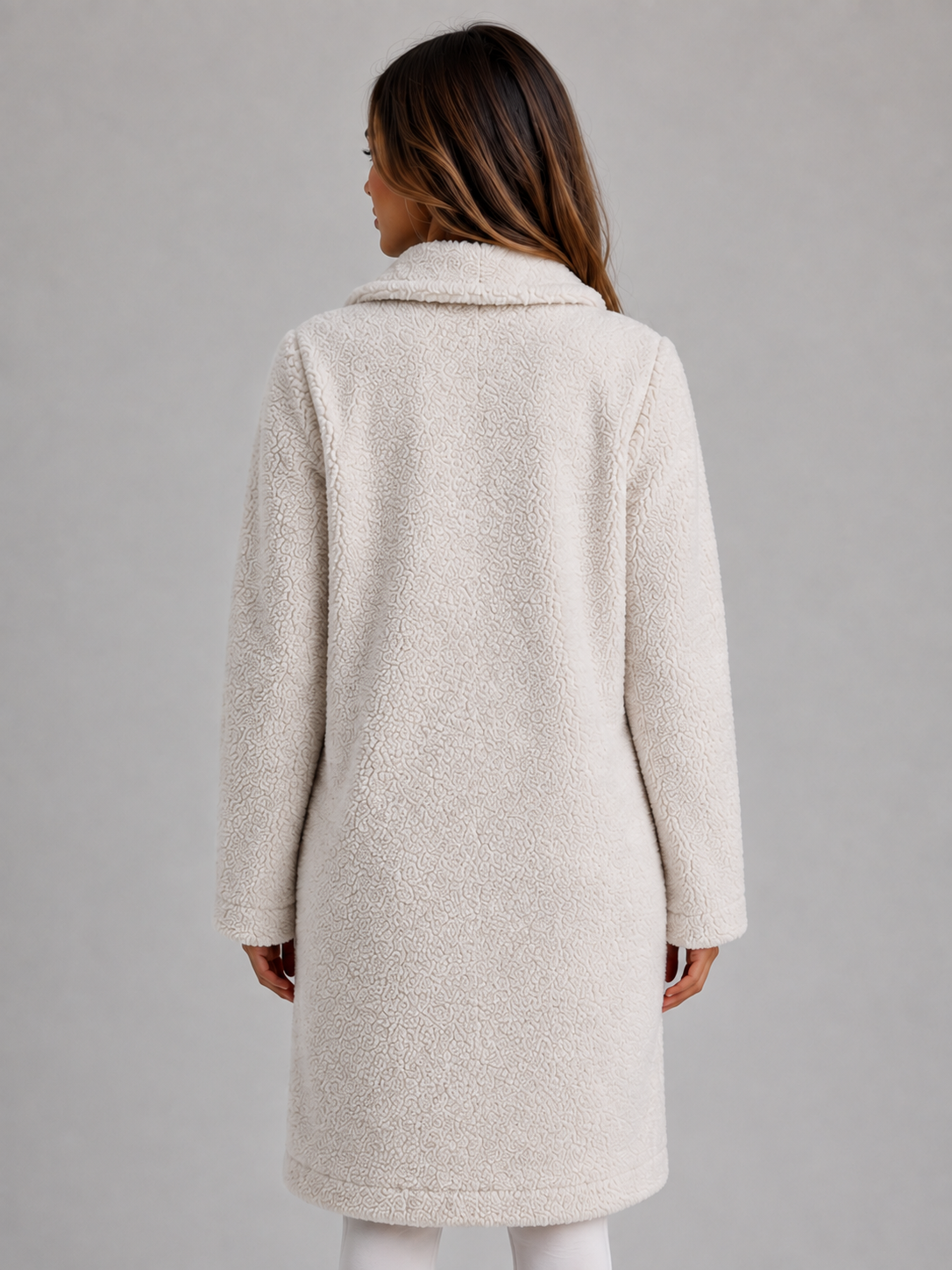 Women's Long Teddy Fleece Coat