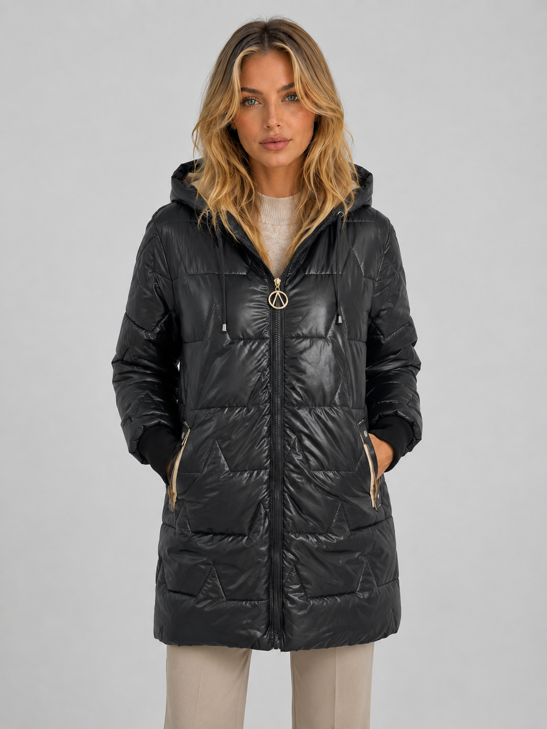 Women's Longline Hooded Puffer Coat