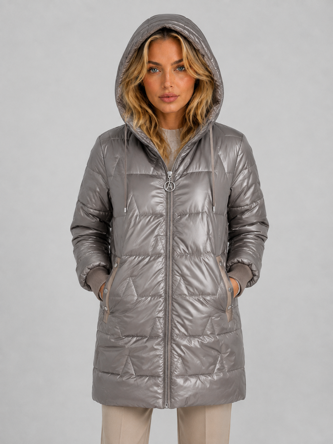 Women's Longline Hooded Puffer Coat