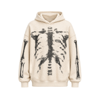 Sweat à capuche Waffle squelette rayons X