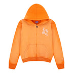Distressed Zip Hoodie Orange (limited edition)