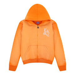 Distressed Zip Hoodie Orange (limited edition)