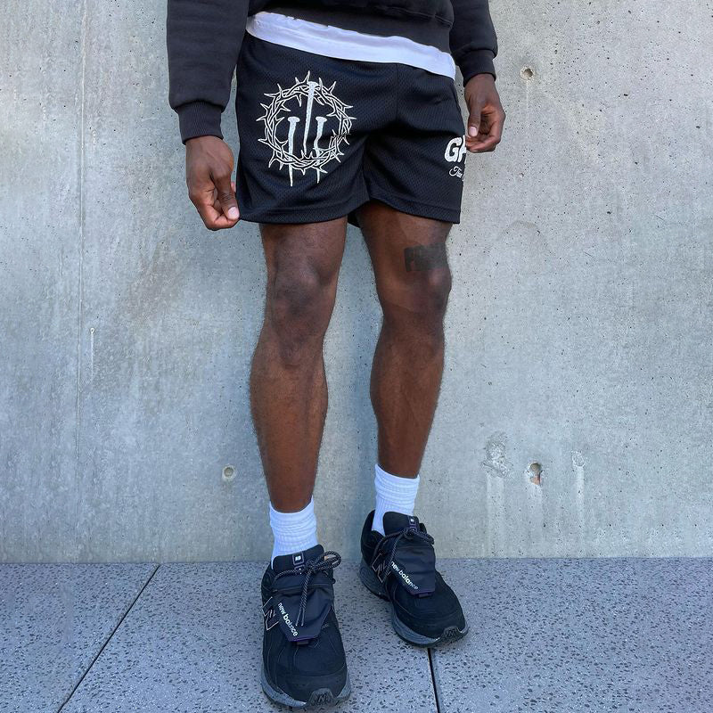 Shorts en mesh imprimé Sacrifice