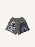 Shorts à taille cordon avec imprimé graphique