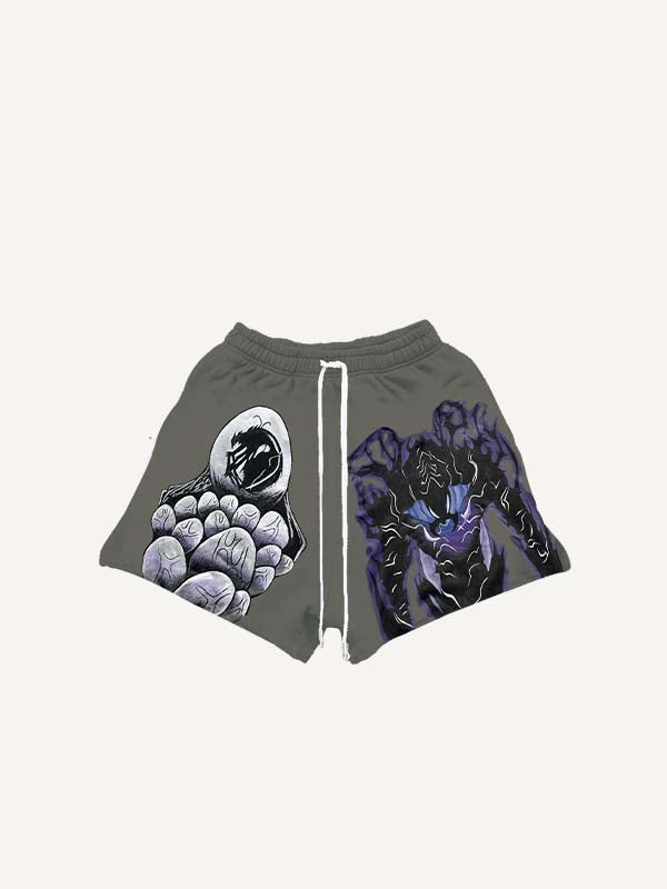 Shorts à taille cordon avec imprimé graphique