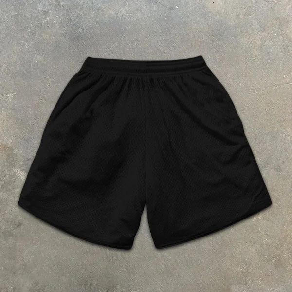 Mesh-Shorts mit Engel-Dollar-Print und Kordelzug