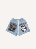 Shorts mit Drachen- & Grafik-Print und Kordelzug an der Taille