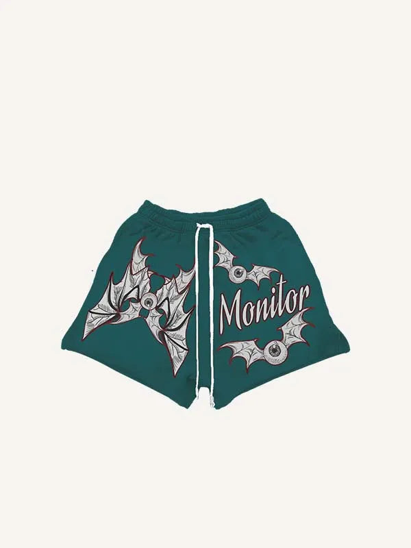 Shorts mit Tunnelzug und Eyeball-&-Wing-Print