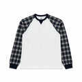 BLUZA WAFFLE Z DŁUGIM RĘKAWEM - granatowy