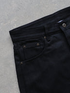 Onyxschwarze Baggy-Jeans