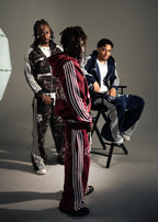 Joggingbroek met strepen - bordeauxrood