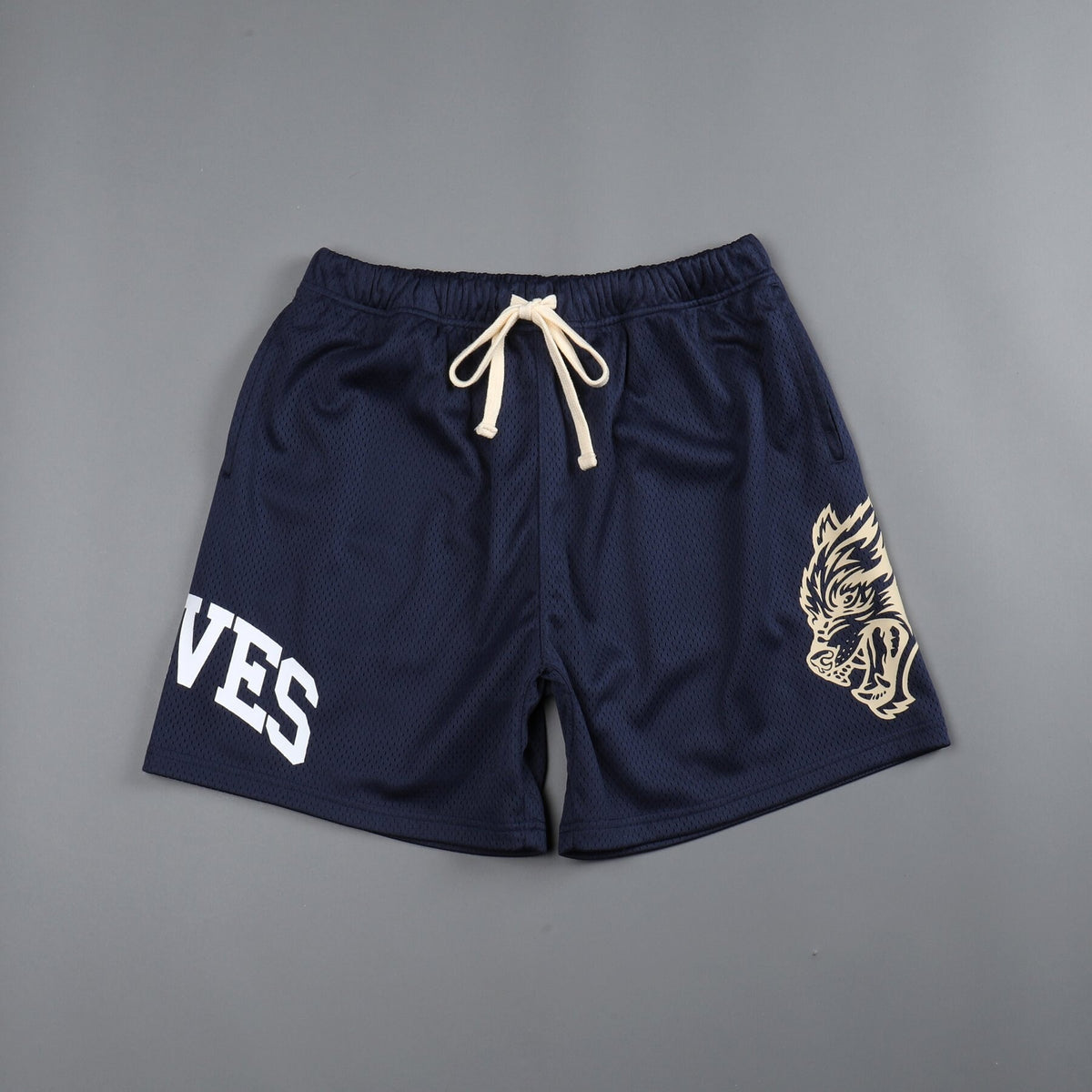 Casual street-meshshorts met dieren- en tekstprint