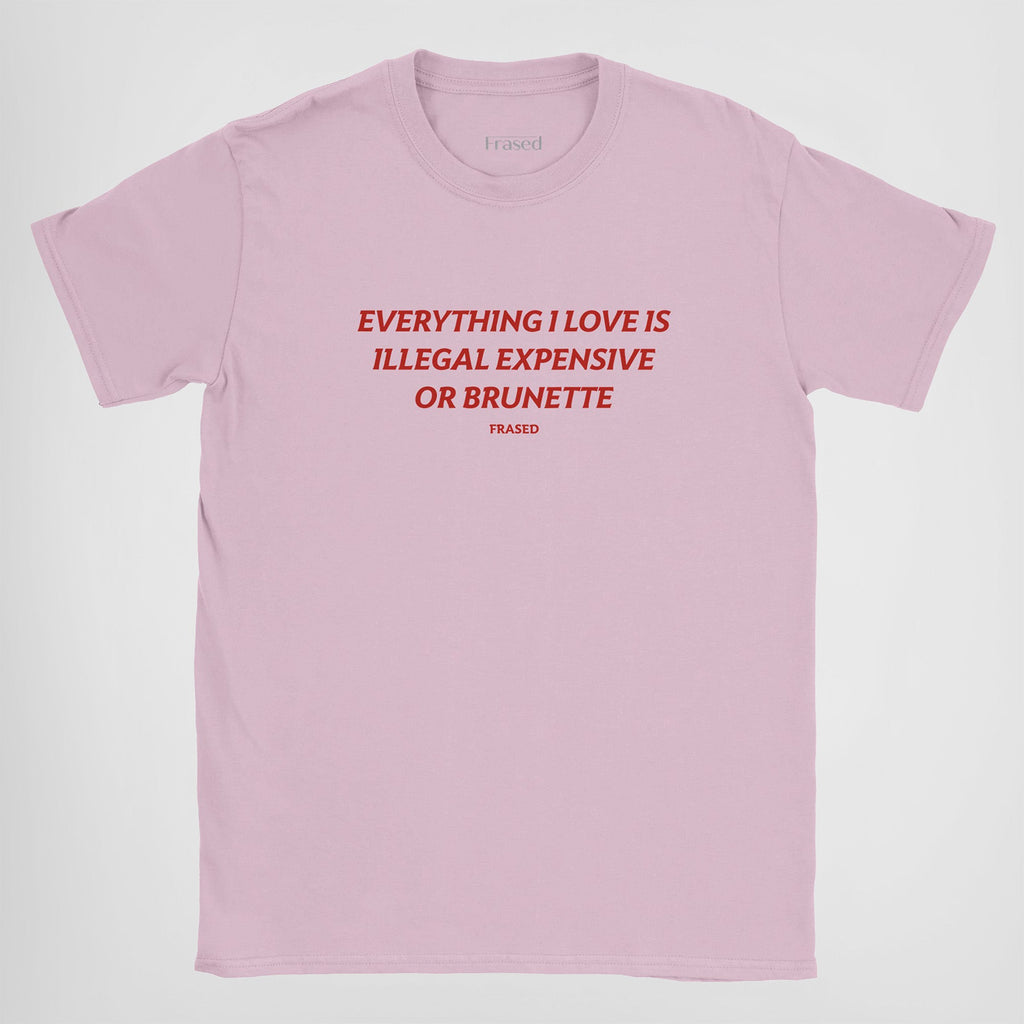 TOUT CE QUE J'AIME EST ILLÉGAL, CHER OU BRUN - BABY TEE