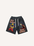 Shorts mit Kordelzug und Palmen-, Augen- und Buchstaben-Print