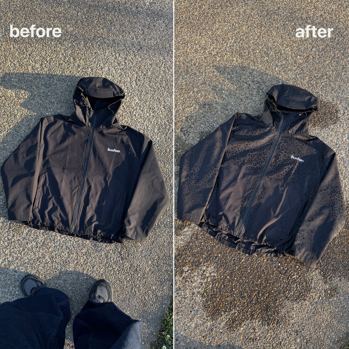 Water Reactive Cheetah Rain Jacket - Burgundy