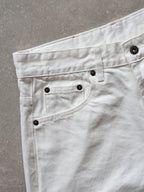 Bone White Baggy Denim