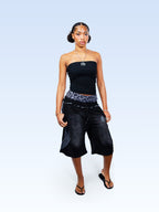 Black Leopard Sweatshorts