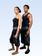 Black Leopard Sweatshorts