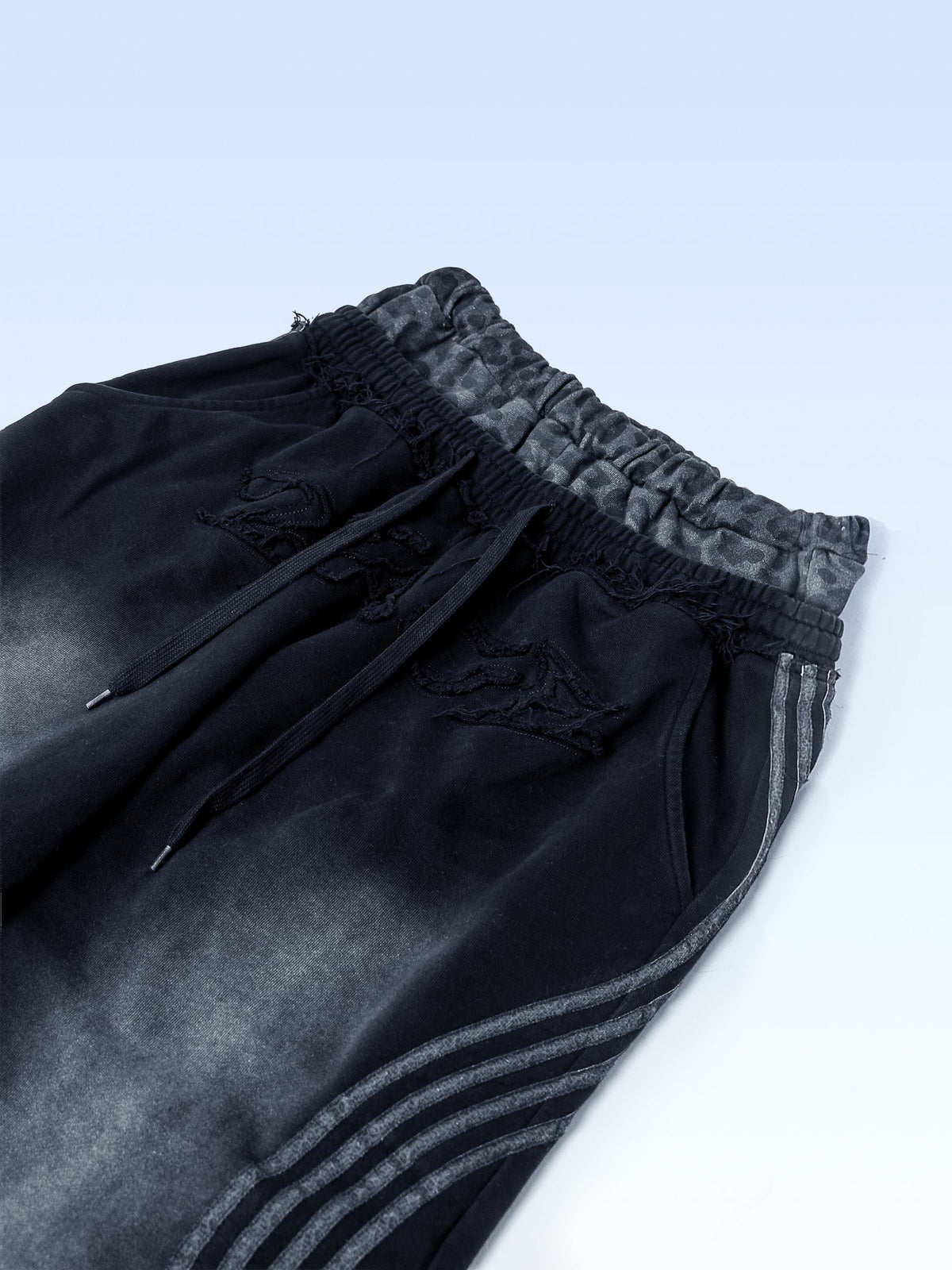 Black Leopard Sweatpants