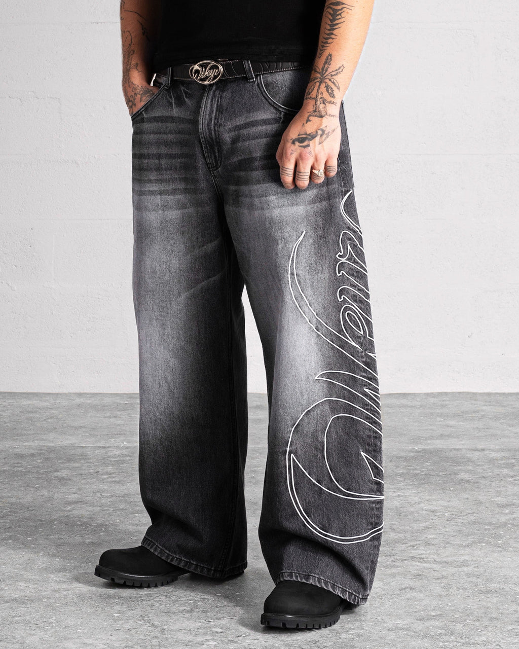 Jeansshorts "HERITAGE" - Tvättad svarta