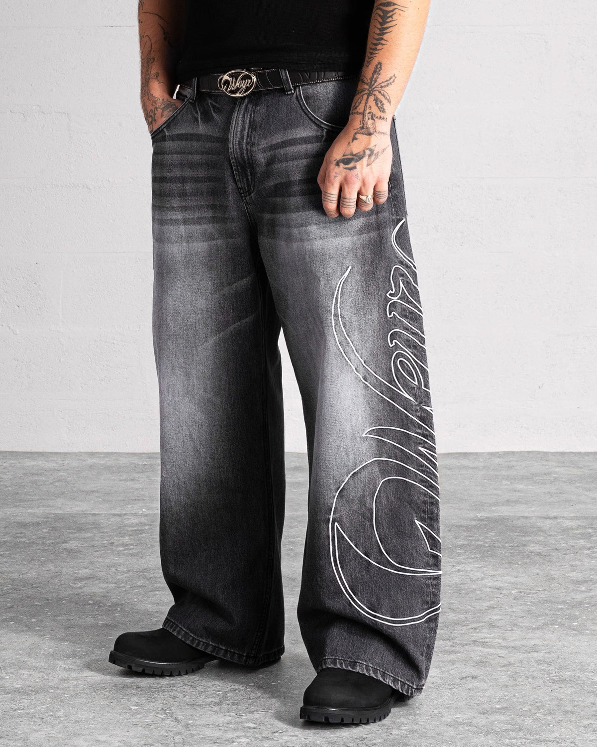 Denimbroek “HERITAGE” - Gewassen zwart
