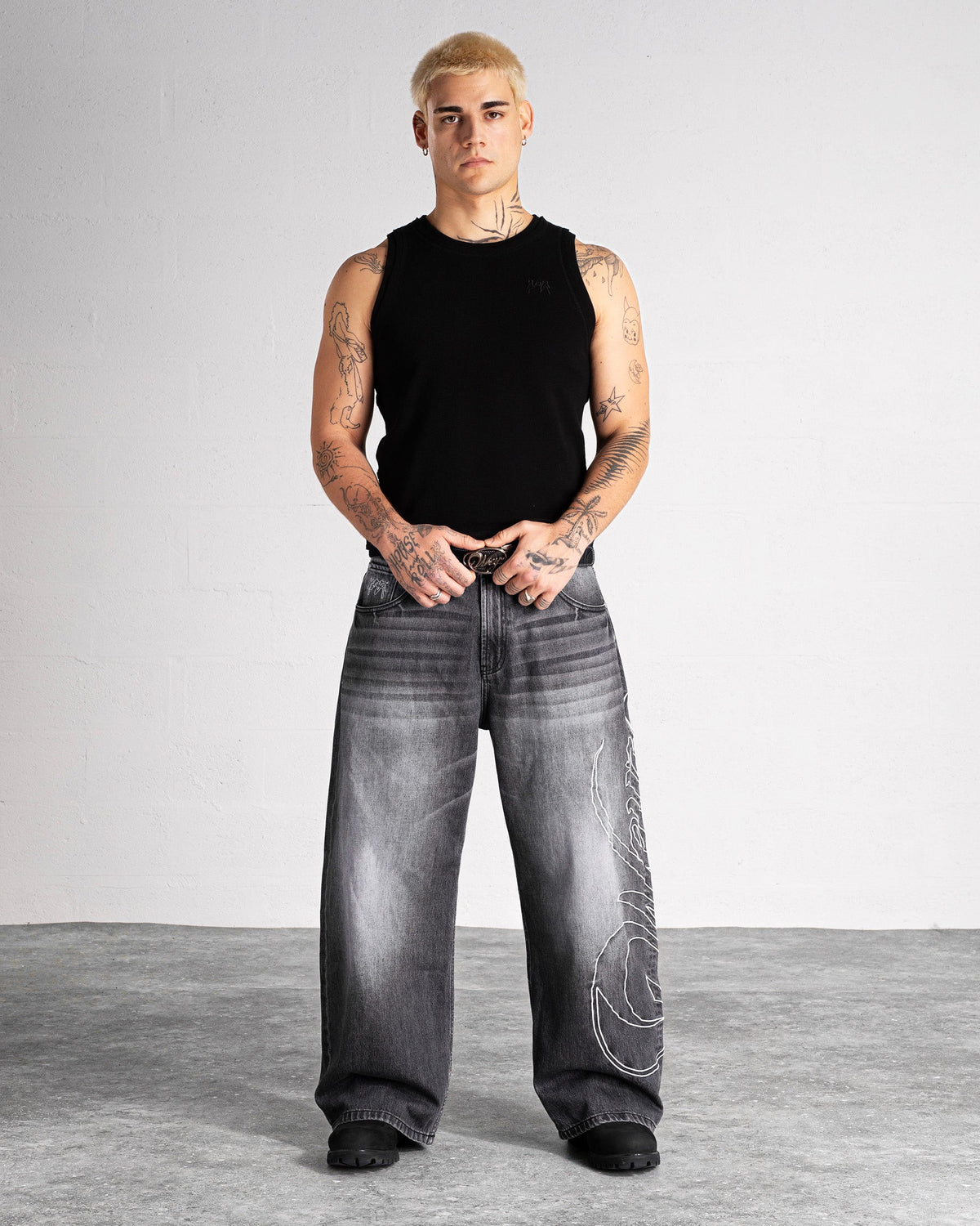 Denimbroek “HERITAGE” - Gewassen zwart