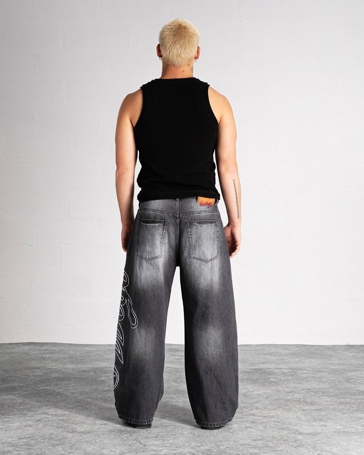 Denimbroek “HERITAGE” - Gewassen zwart