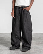 PANTALON EN JEAN BRUT "RIFT" - NOIR