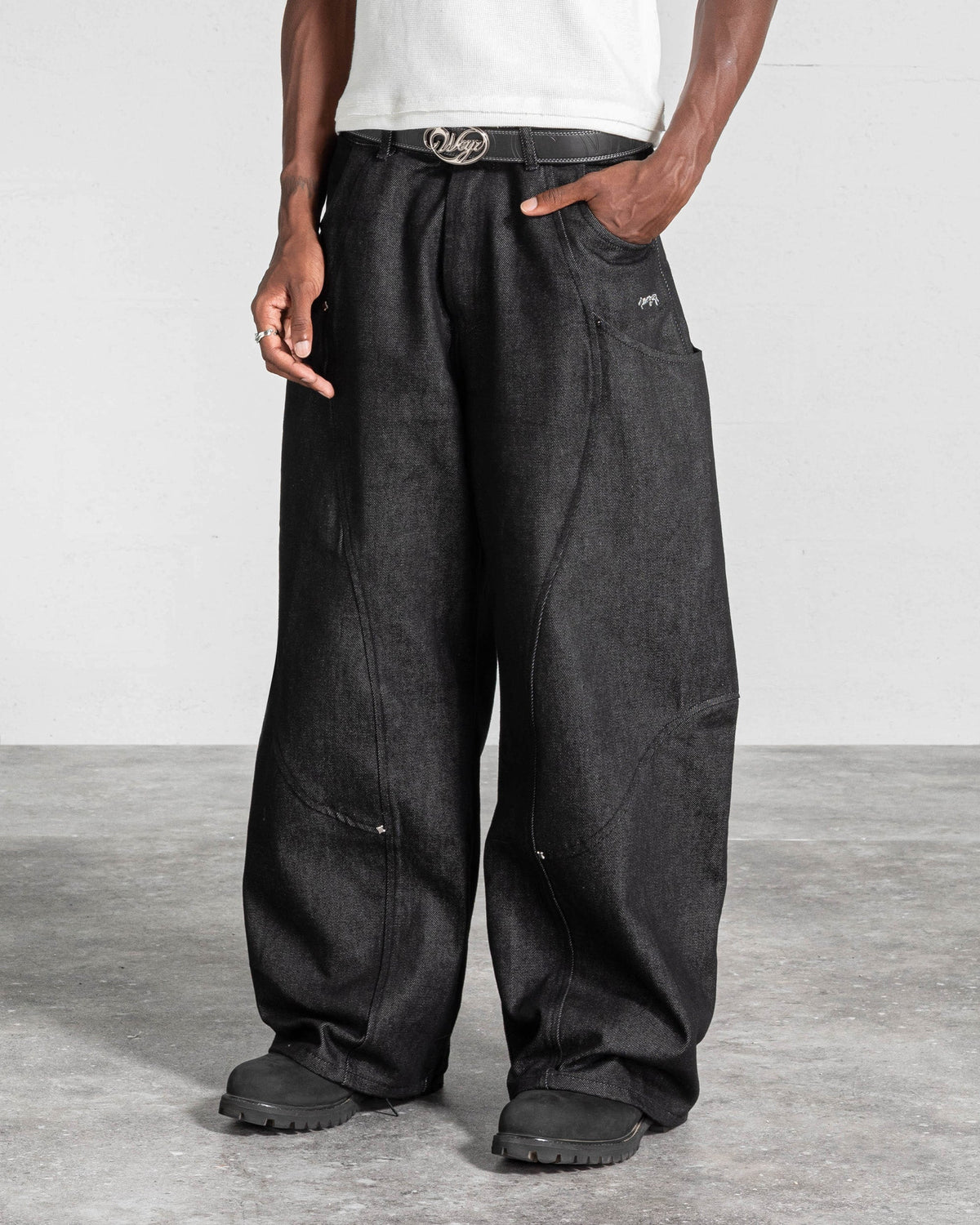 "RIFT" RAW DENIMBROEK - ZWART
