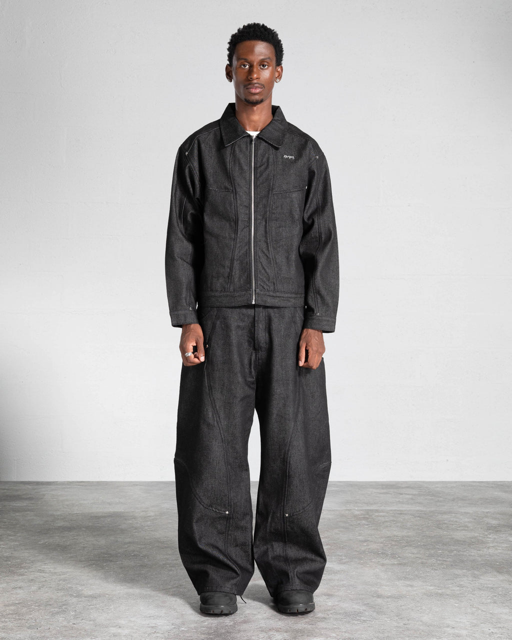 "RIFT" RAW DENIMBROEK - ZWART