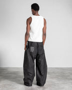 PANTALON EN JEAN BRUT "RIFT" - NOIR