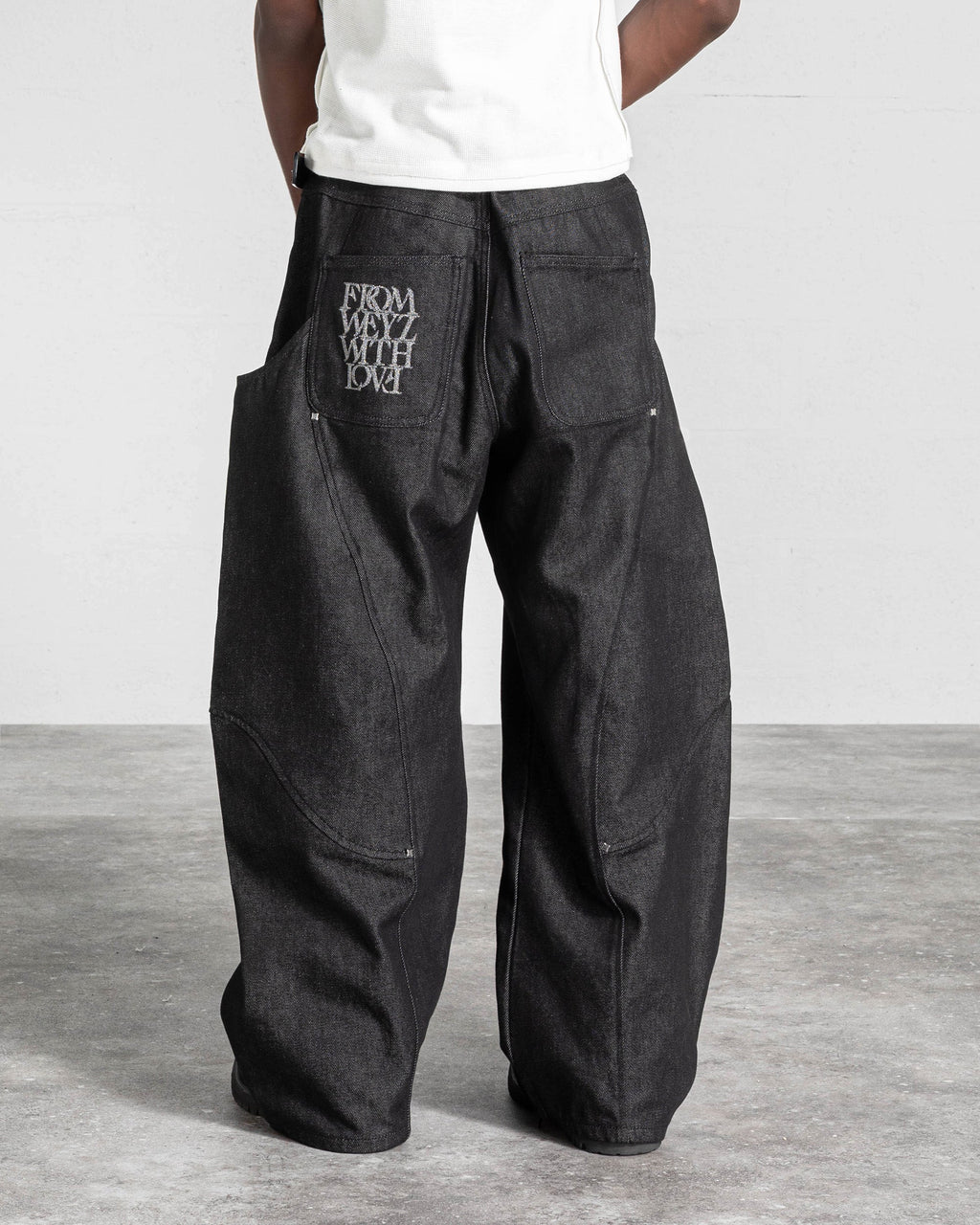 "RIFT" RAW DENIMBROEK - ZWART