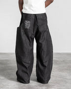 PANTALON EN JEAN BRUT "RIFT" - NOIR
