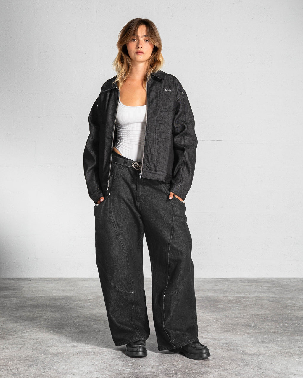 "RIFT" RAW DENIMBROEK - ZWART