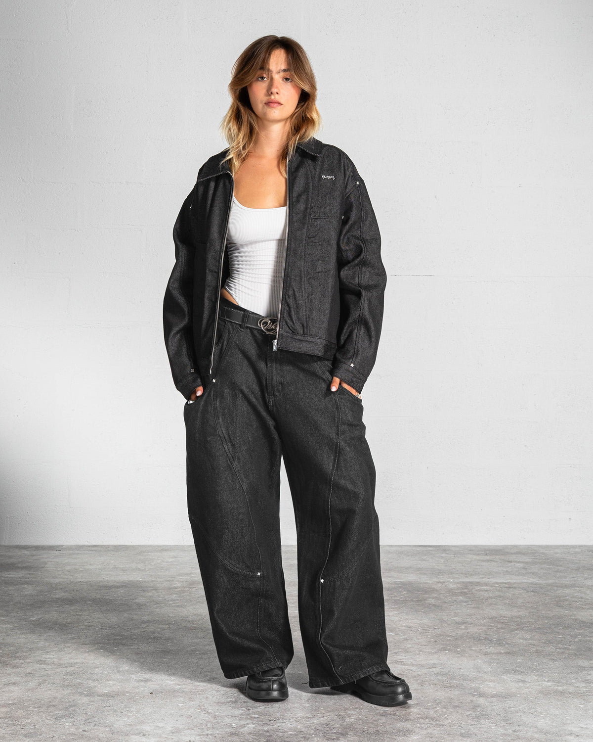 "RIFT" RAW DENIMBROEK - ZWART
