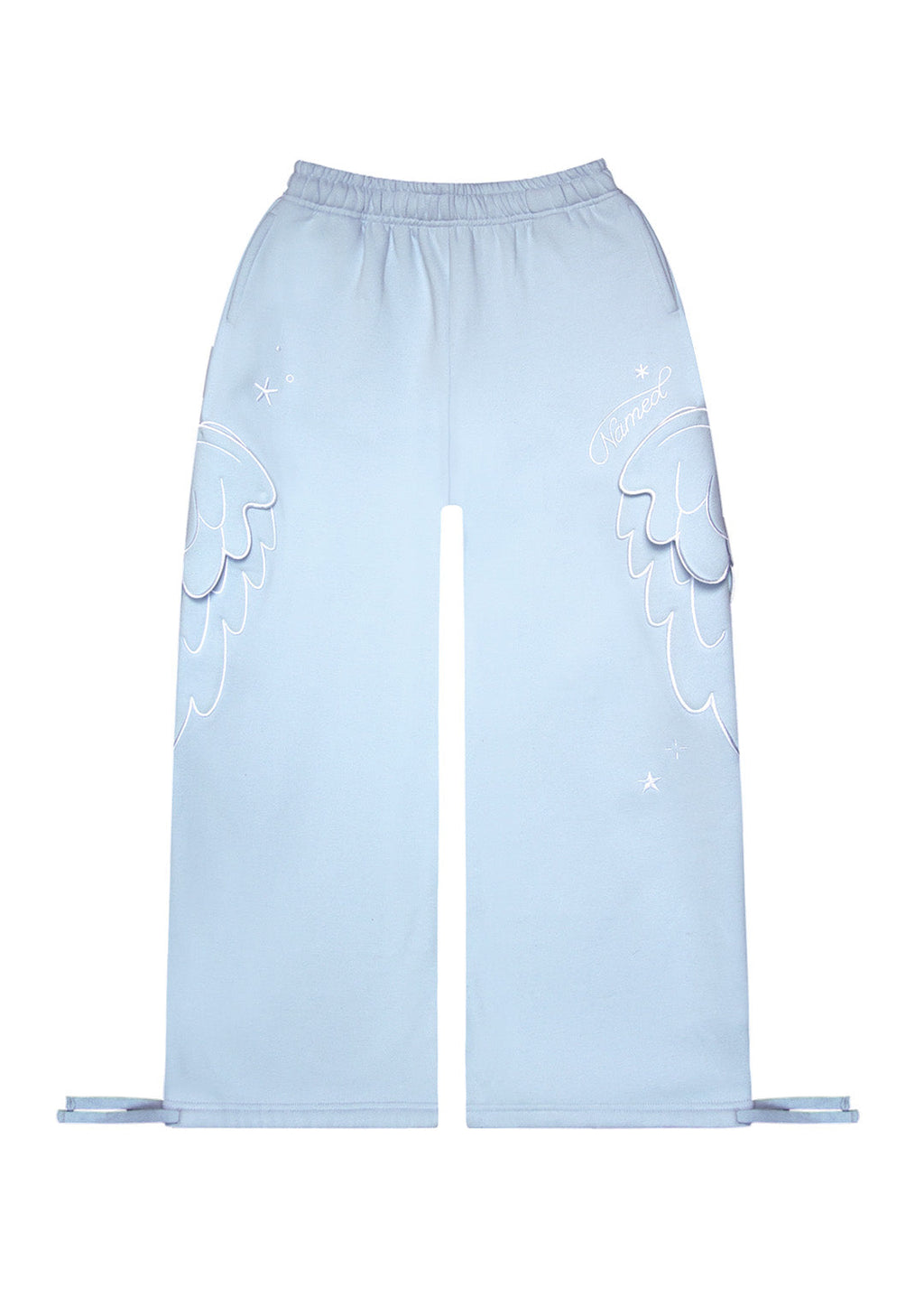 PANTALONI DELLA TUTA OVERSIZE STITCH CON ALI, AZZURRO BABY (ALI RIMOVIBILI)