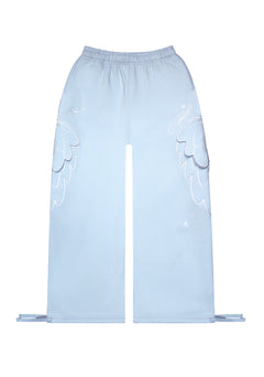 PANTALON DE JOGGING OVERSIZE STITCH WINGS BLEU BÉBÉ (AILES DÉTACHABLES)
