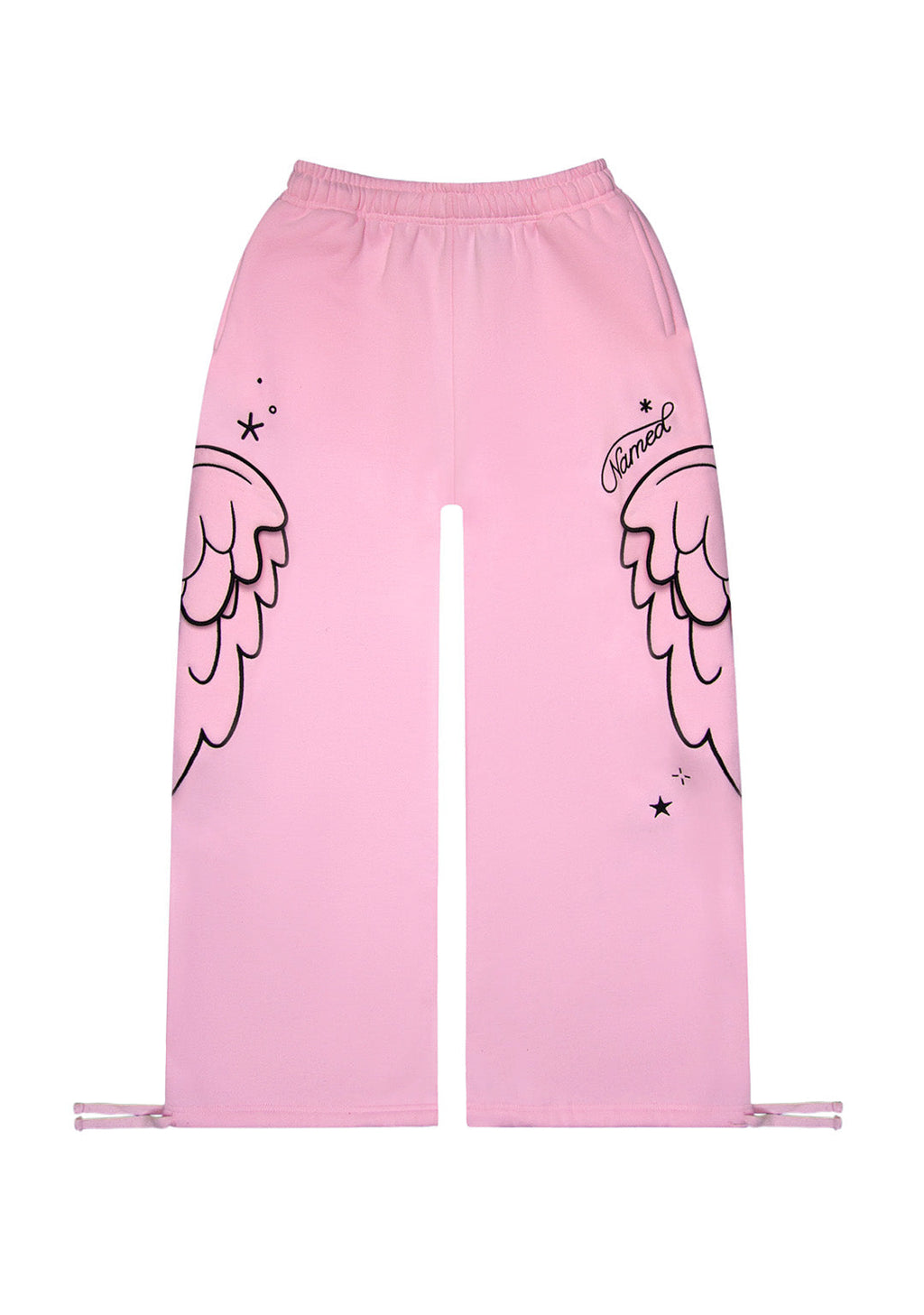 STITCH WINGS SWEATPANTS, OVERSIZED, BABYROZE (AFNEEMBARE VLEUGELS)