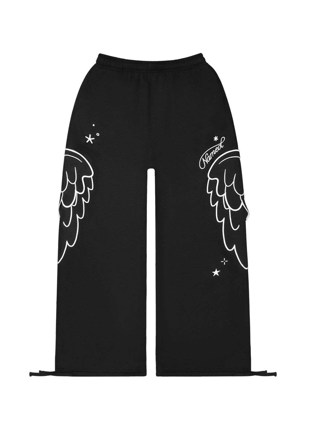 PANTALON DE JOGGING SURDIMENSIONNÉ STITCH WINGS NOIR (AILES AMOVIBLES)
